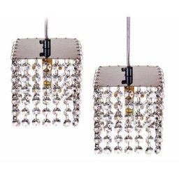 Lustre Pendente Duplo Para Sala Cristal Legítimo - 15