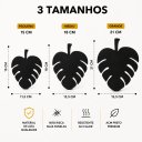 Ver imagem 2 de Descanso Panela Kit com 3 Folha Costela Adão Acm Preto Trivet Suporte Cozinha Decoração