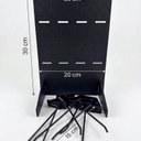 Ver imagem 2 de Display de Balcão Preto para Produtos 30x20x15cm com 8 Ganchos Aço