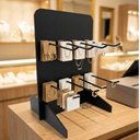 Ver imagem 5 de Display de Balcão Preto para Produtos 30x20x15cm com 8 Ganchos Aço