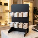 Ver imagem 6 de Display de Balcão Preto para Produtos 30x20x15cm com 8 Ganchos Aço