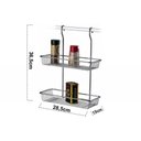 Ver imagem 2 de Suporte Retangular Duplo Para Barra De Cozinha - Aço Cromado