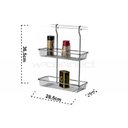 Ver imagem 3 de Suporte Retangular Duplo Para Barra De Cozinha - Aço Cromado