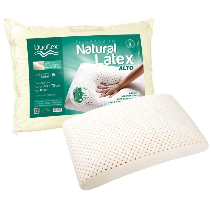 Travesseiro Natural Latex Alto Duoflex Ln1101