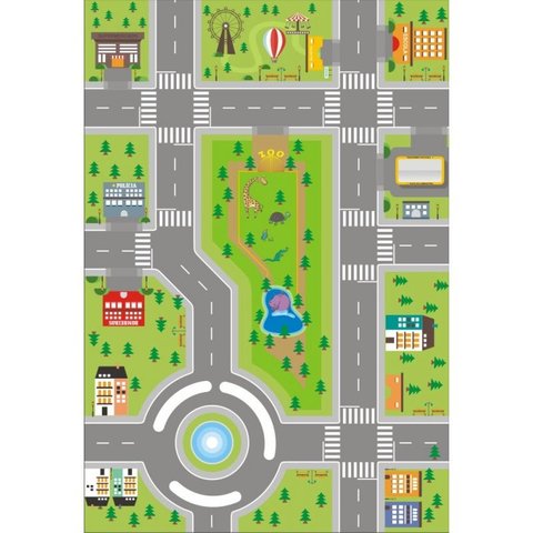 Tapete Ilustrativo Pista De Carros Para Crianças