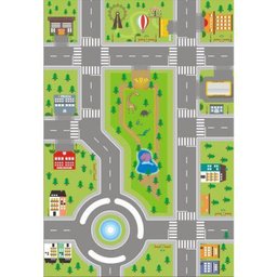 Tapete Ilustrativo Pista De Carros Para Crianças - 8