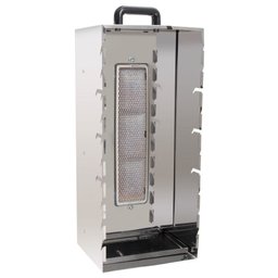 Mini Churrasqueira a Gás Vertical Para 10 Espetinhos Em Aço Inox - 3 Mini Churrasqueira a Gás Vertical Para 10 Espetinhos Em Aço Inox - 3