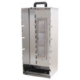 Mini Churrasqueira a Gás Vertical Para 10 Espetinhos Em Aço Inox - 1 Mini Churrasqueira a Gás Vertical Para 10 Espetinhos Em Aço Inox - 1