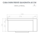 Ver mais imagens de Cuba Cozinha Farm Sink Quadratta 60 cm Estilo Fazenda Avental