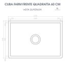 Ver imagem 6 de Cuba Cozinha Farm Sink Quadratta 60 Cm Estilo Fazenda Avental