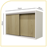 Armário aéreo multiuso 70cm 2 portas de correr 100% mdf Cor:Madeirado - 2
