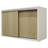 Armário aéreo multiuso 70cm 2 portas de correr 100% mdf Cor:Madeirado - 5