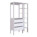 Ver imagem 4 de Closet Branco Gavetas Divisórias Prateleiras Armário Roupas Aberto