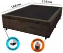 Ver imagem 1 de Cama Box Baú Casal Suede Marrom