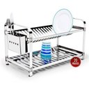 Ver imagem 2 de Escorredor de Prato Aço Inox 20 Pratos Mak Inox Montado