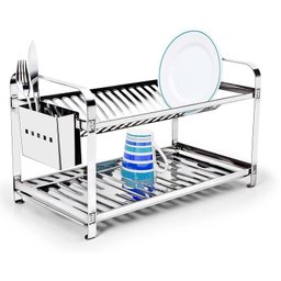 Escorredor de Prato Aço Inox 20 Pratos Mak Inox Montado - 1 Escorredor de Prato Aço Inox 20 Pratos Mak Inox Montado - 1