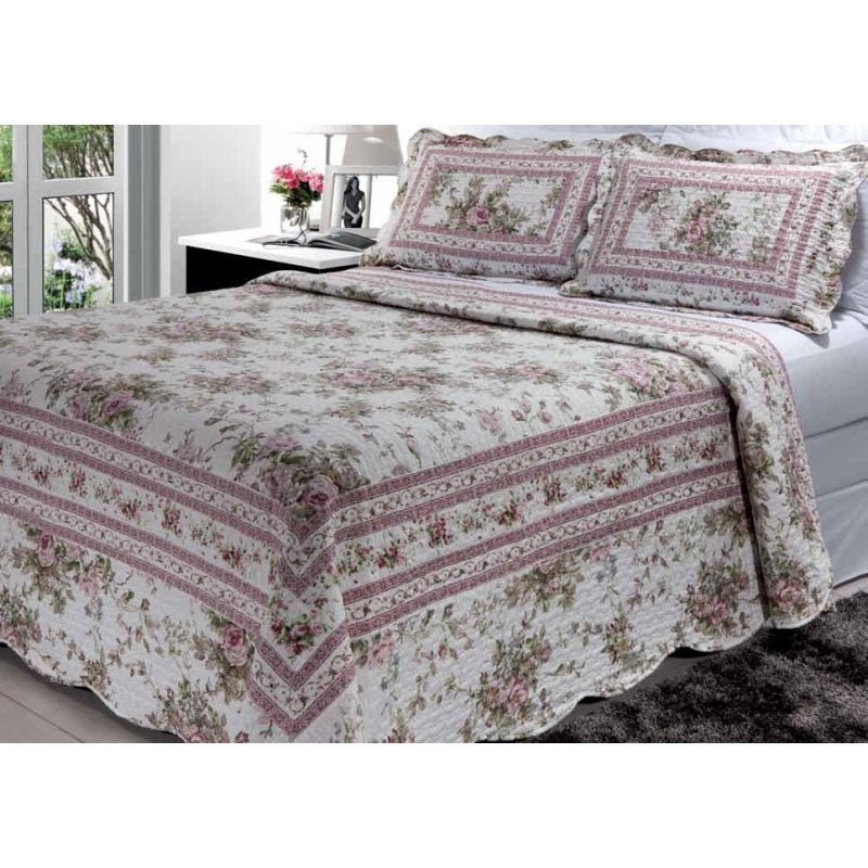 Kit Colcha Bouti Solteiro 1,60x2,40 - Hévea - Flora