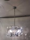 Ver imagem 2 de Pendente Hexagonal Cromado Vidro Transparente 6e14 24x35cm Paris Luz