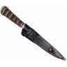 Faca Gaucha Churrasco 8" Cabo Rabo Tatu Bainha Preta Couro - 3