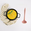 Ver imagem 4 de Concha De Silicone Utensílio Cozinha Talher Sopa Feijão OU Rosa