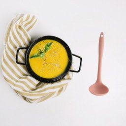 Concha De Silicone Utensílio Cozinha Talher Sopa Feijão OU Rosa - 4