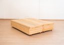 Ver imagem 3 de Cama Box Baú Rústica Queen Size Bipartida Serenelife - Natural