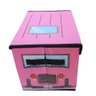 Bau Caixa Infantil Multifuncional Dobravel com Tampa Organizador de Quarto Puff Porta Brinquedos - 4