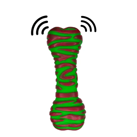 Brinquedo Mordedor Vinil Osso Tigre: Verde