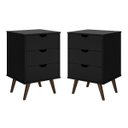 Ver imagem 1 de Kit 2 Mesa de Cabeceira Decore/dream/grécia Plus Luxo:preto