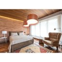 Ver imagem 3 de Lustre Pendente Semi cilíndrico em Madeira 74cm - Luminatu