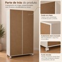 Ver imagem 6 de Armário Multiuso 2 Portas e 1 Gaveta São Paulo Branco