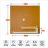 Painel Suspenso para Tv 32 Pol com 2 Estantes Prateleiras Decoração Rack Compacto Sala Quarto Mdf - 3