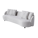 Ver imagem 1 de Sofá 4 Lugares Living Fixo Mônaco 3,00m em Bouclé:branco Cru