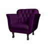 Kit Divã Recamier Daisy + 2 Poltronas para Sala e Recepção:roxo - 4
