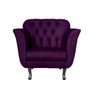 Kit Divã Recamier Daisy + 2 Poltronas para Sala e Recepção:roxo - 3