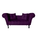 Ver imagem 2 de Kit Divã Recamier Daisy + 2 Poltronas para Sala e Recepção:roxo