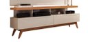 Ver imagem 1 de Rack para Tv Vivare Wood 1.6 Off White com Nature - Germai Móveis