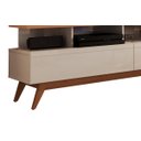Ver imagem 4 de Rack para Tv Vivare Wood 1.6 Off White com Nature - Germai Móveis