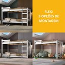 Ver imagem 3 de Beliche Madeira Maciça para Colchão 188x78cm Flórida Multimóveis EX4008 Branco