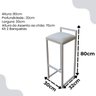 Kit 2 Banquetas para Cozinha Banqueta Industrial Madri:branco - 3