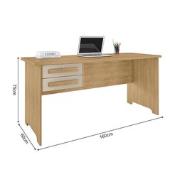 Escrivaninha Cannes 1,60 Metros Cinamomo Off White - 4