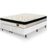 Cama Box Branca + Colchão Queen Size Buenos Aires Molas Superlastic 158x198x67cm - 1