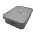 Ver imagem 2 de Caixa Organizadora Polipropileno Guarda 16 Litros Com Tampa Chumbo