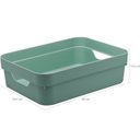 Ver imagem 2 de Caixa Organizadora Plástica Guarda 16l Roupa Armário Closet Verde