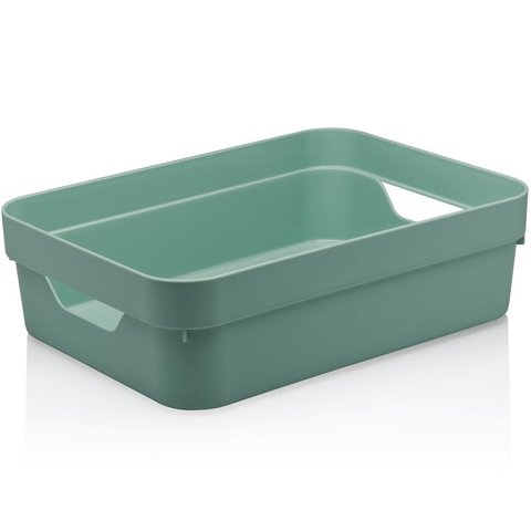 Caixa Organizadora Plástica Guarda 16l Roupa Armário Closet Verde