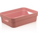 Ver imagem 1 de Caixa Organizadora Plástica Guarda 16l Roupa Armário Closet Rosa Quatzo