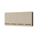 Ver imagem 3 de Armário Aéreo Mara 1,20m 4 Portas para Cozinha Cor:savana / Off White