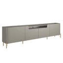 Ver imagem 1 de Rack para Tv 260cm com 4 Portas Lisas 100% Mdf Pés em Metal