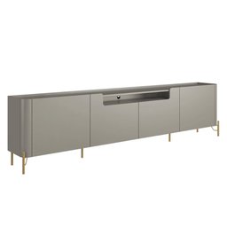 Rack para Tv 260cm com 4 Portas Lisas 100% Mdf Pés em Metal - 1