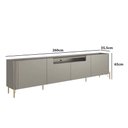 Ver imagem 2 de Rack para Tv 260cm com 4 Portas Lisas 100% Mdf Pés em Metal